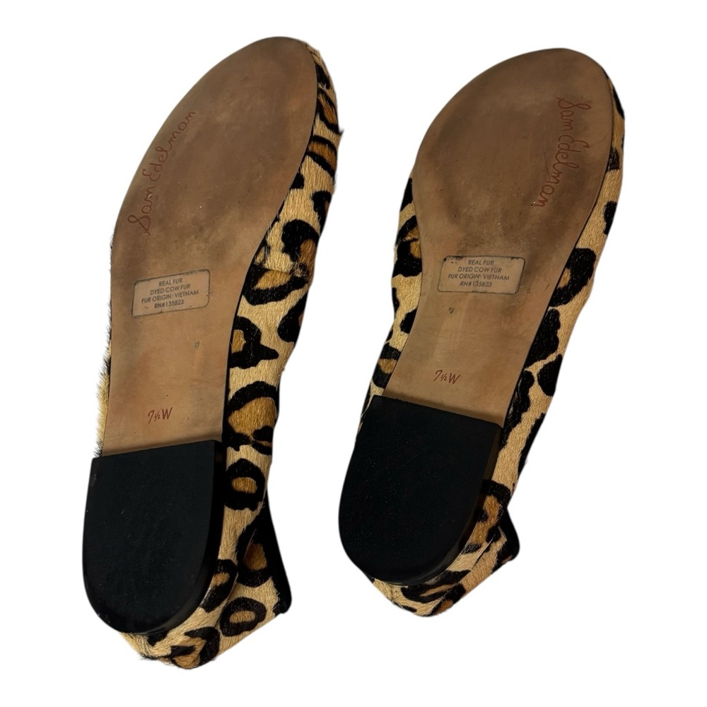 Sam Edelman Women’s Felicia Flat Shoes Calf Hair Leopard Print Wide Width 7.5W - Picture 9 of 9
